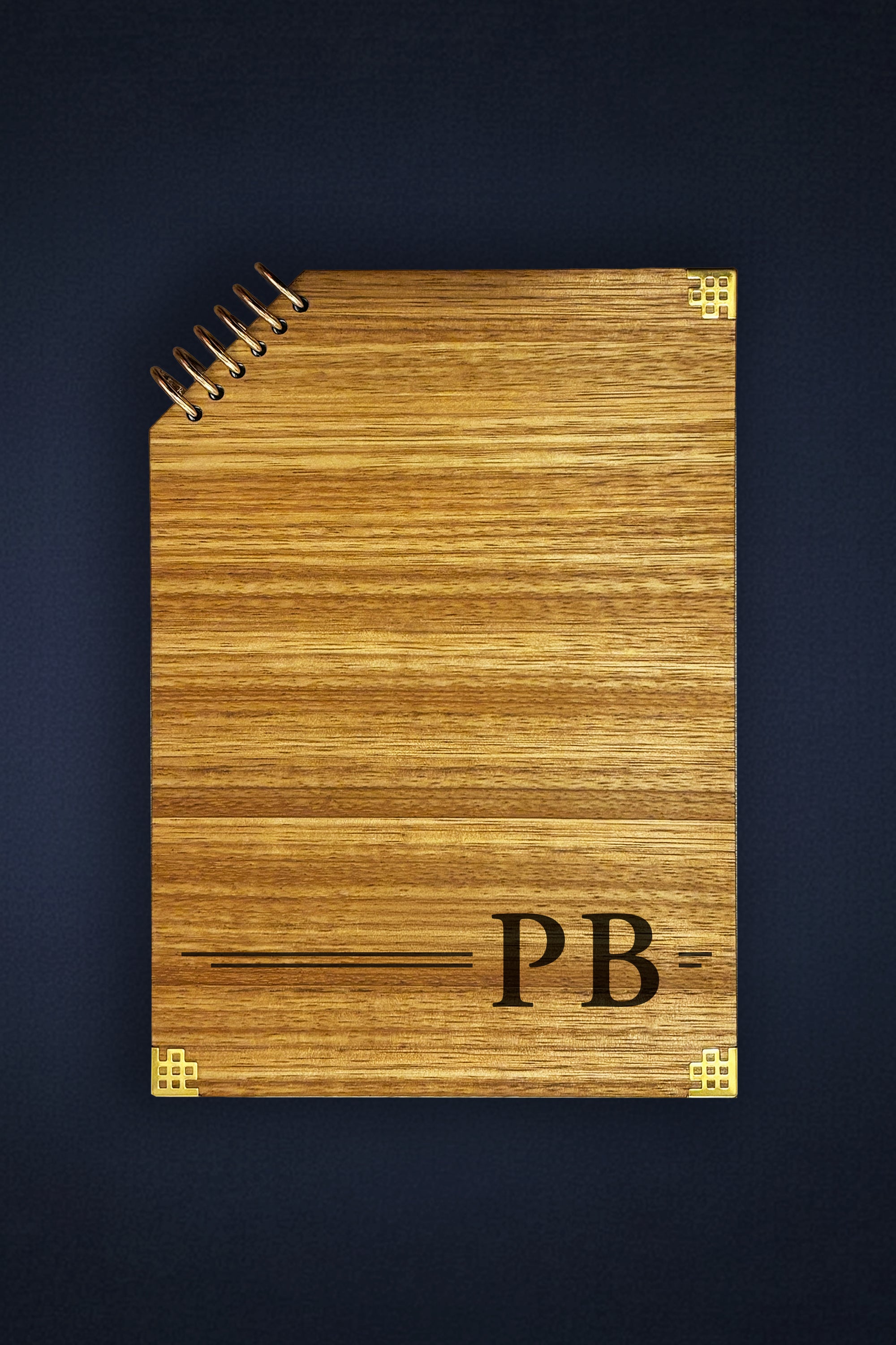 Ava Lux - Edge Amber – Executive Wooden B5 Notebook